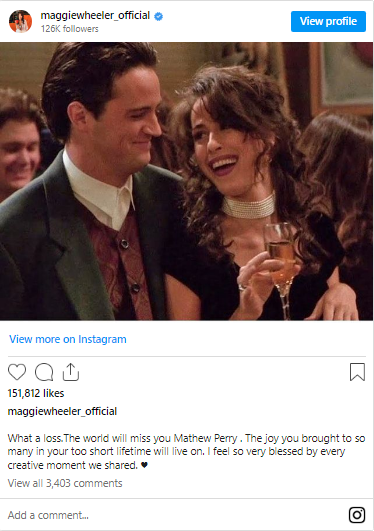 Matthew Perry and Maggie Wheeler