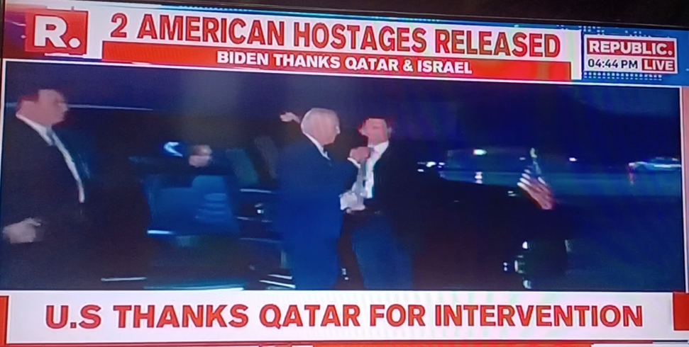 President Biden thanked Qatar and Israel